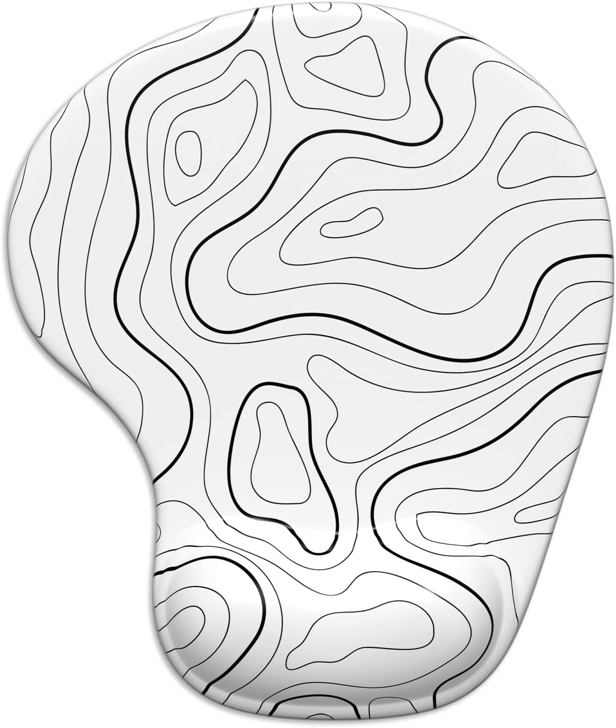 Ergonomic Mouse Pad with Gel Wrist Support Wrist Rest Smooth Surface Non-Slip PU Base Comfortable Office Supplies Pain Relief, 9.5 X 8 Inches, Landscape Forest