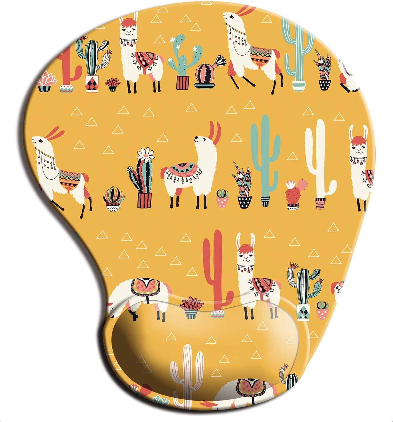 Ergonomic Mouse Pad with Gel Wrist Support Wrist Rest Smooth Surface Non-Slip PU Base Comfortable Office Supplies Pain Relief, 9.5 X 8 Inches, Landscape Forest
