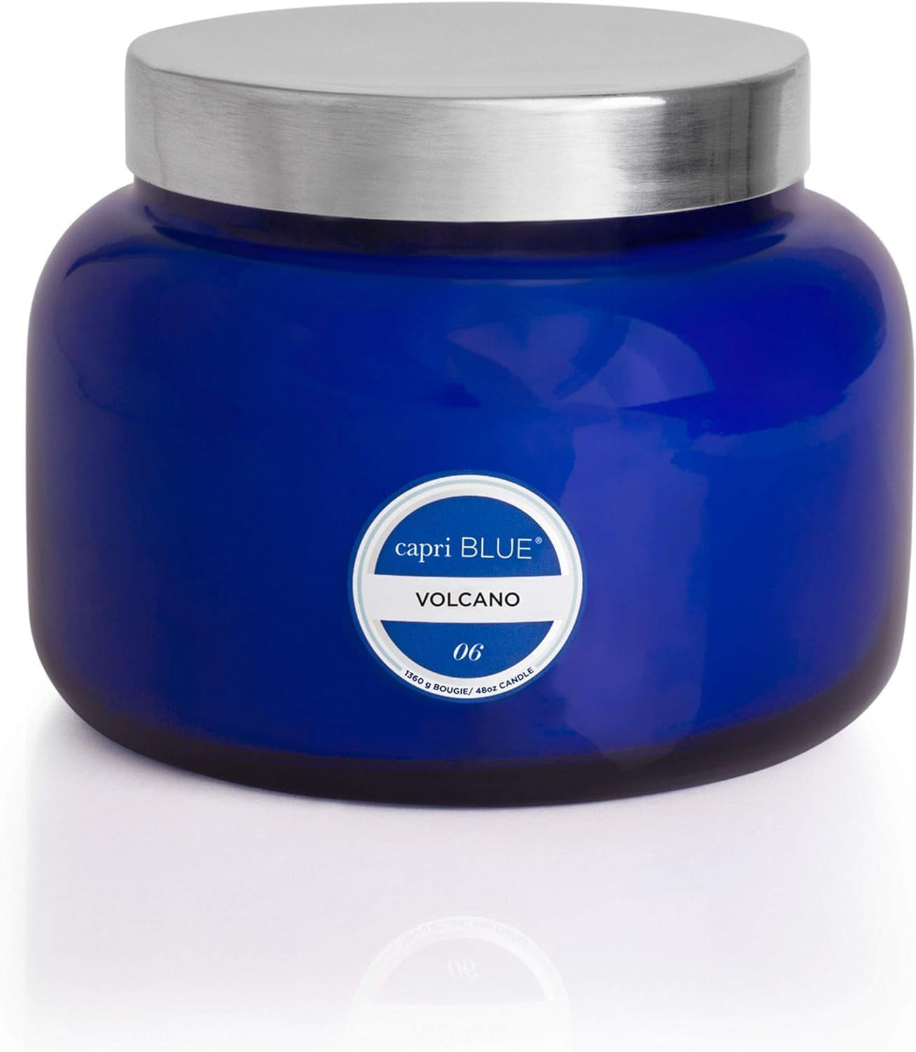 Volcano Scented Candles - Luxury Glass Jar Candles for Home Scented with Tropical Fruit & Sugared Citrus - Soy Wax Blend - Volcano - Black Color (8 Oz)