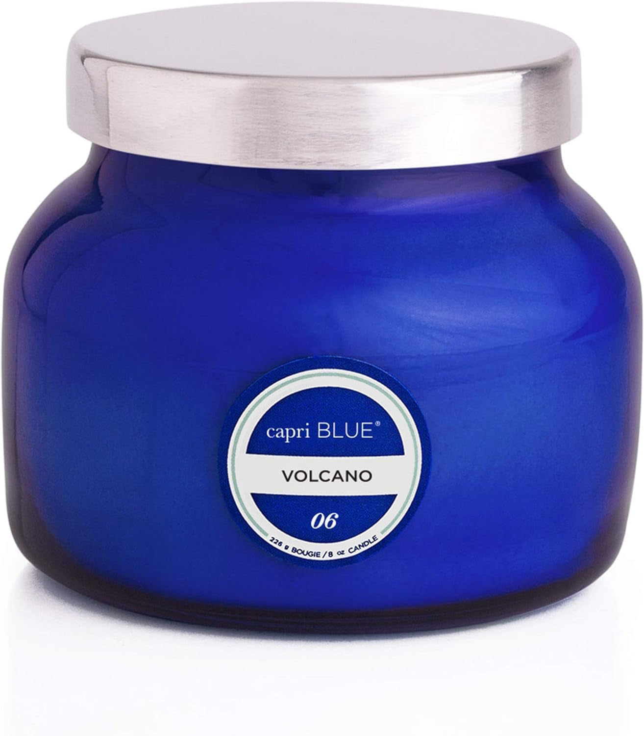 Volcano Scented Candles - Luxury Glass Jar Candles for Home Scented with Tropical Fruit & Sugared Citrus - Soy Wax Blend - Volcano - Black Color (8 Oz)