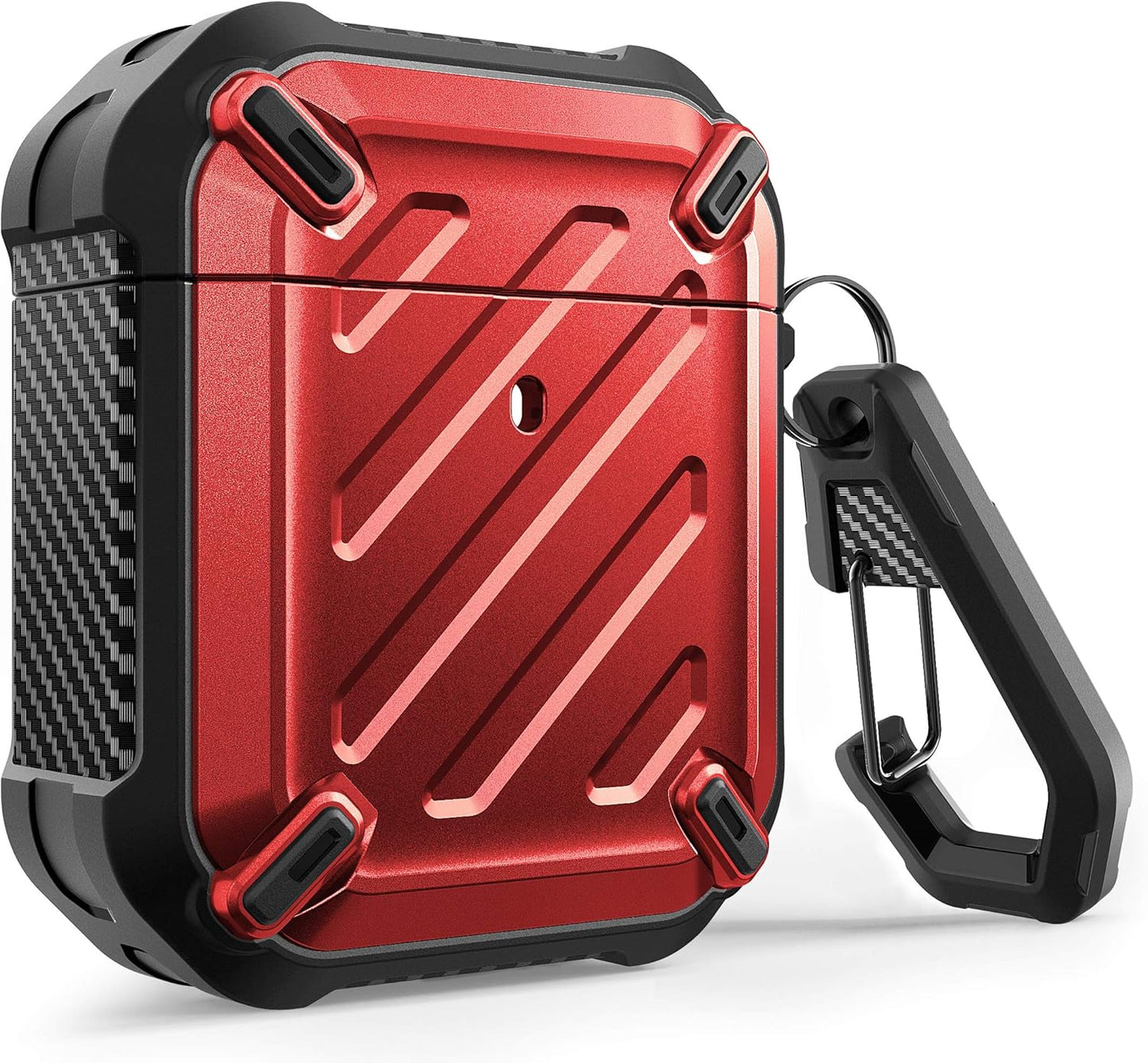 Unicorn Beetle Pro Series Case Designed for Airpods 1 & 2, Full-Body Rugged Protective Case with Carabiner for Apple Airpods 1St & 2Nd (Black)