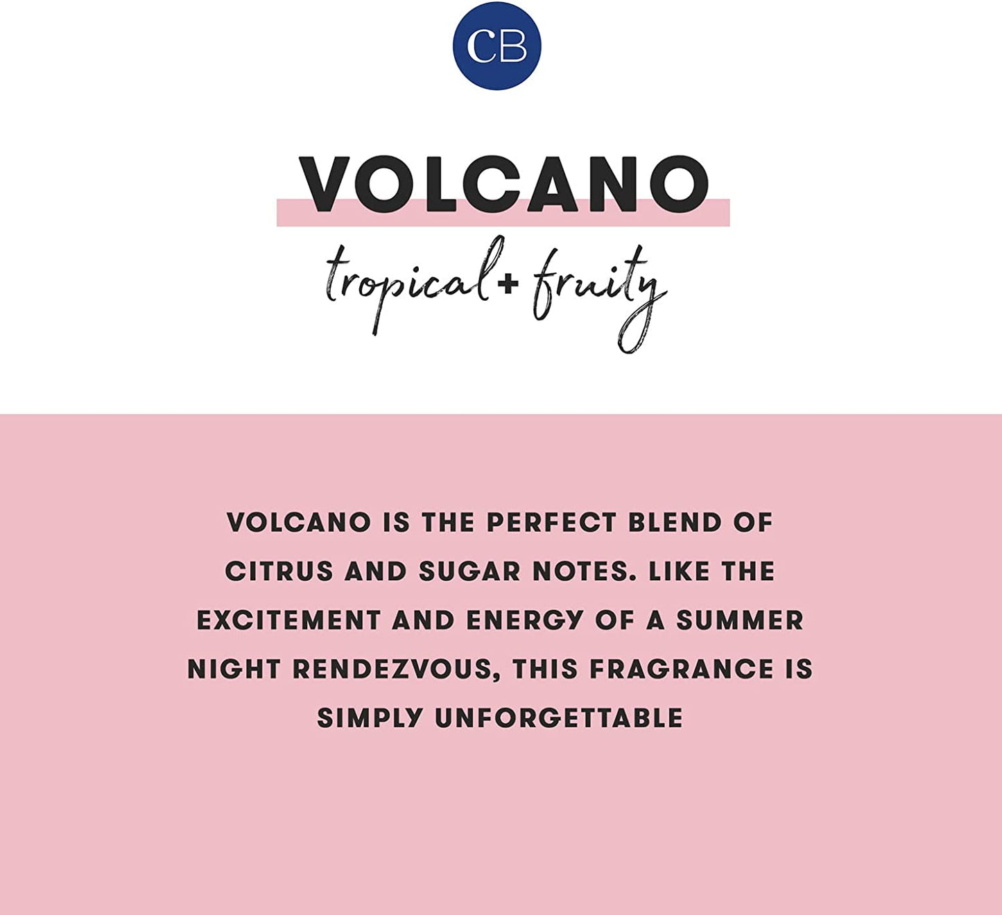 Volcano Scented Candles - Luxury Glass Jar Candles for Home Scented with Tropical Fruit & Sugared Citrus - Soy Wax Blend - Volcano - Black Color (8 Oz)