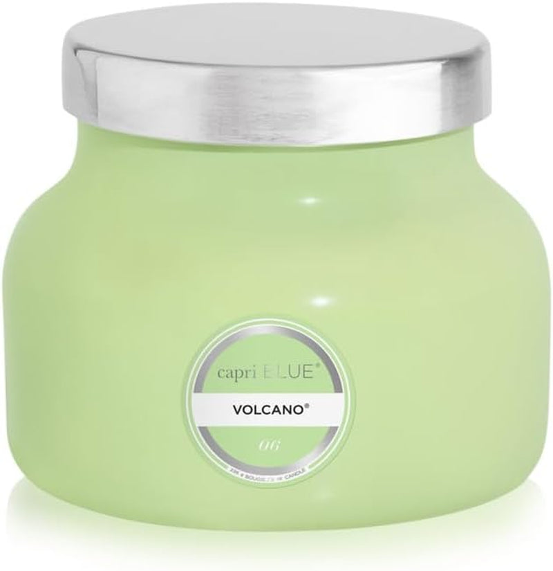 Volcano Scented Candles - Luxury Glass Jar Candles for Home Scented with Tropical Fruit & Sugared Citrus - Soy Wax Blend - Volcano - Black Color (8 Oz)
