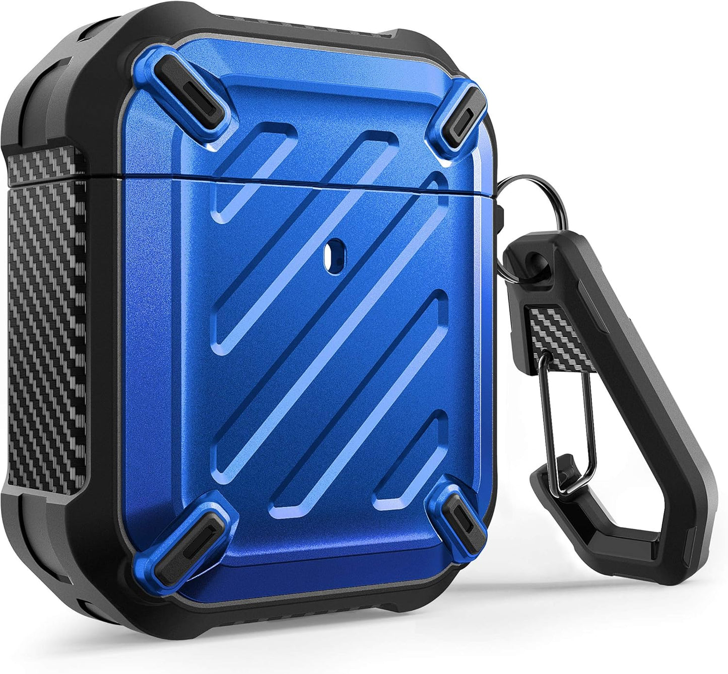 Unicorn Beetle Pro Series Case Designed for Airpods 1 & 2, Full-Body Rugged Protective Case with Carabiner for Apple Airpods 1St & 2Nd (Black)