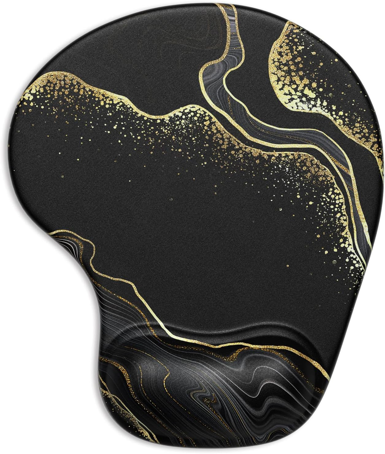 Ergonomic Mouse Pad with Gel Wrist Support Wrist Rest Smooth Surface Non-Slip PU Base Comfortable Office Supplies Pain Relief, 9.5 X 8 Inches, Landscape Forest