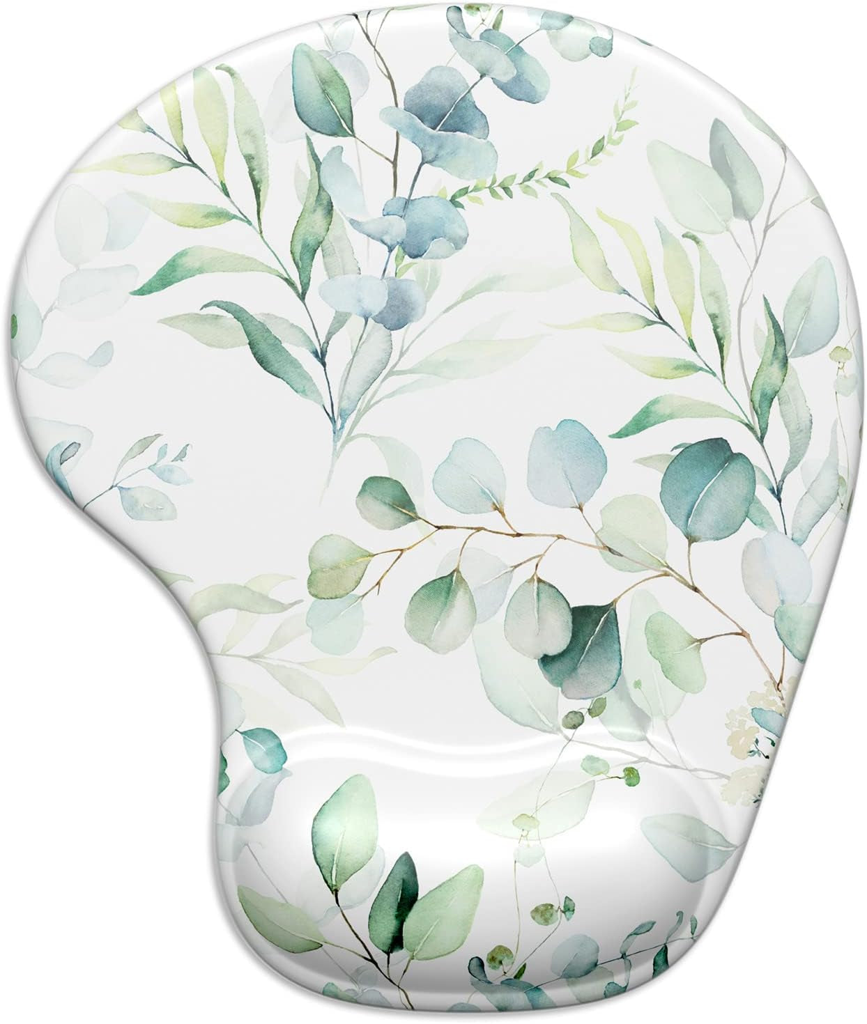 Ergonomic Mouse Pad with Gel Wrist Support Wrist Rest Smooth Surface Non-Slip PU Base Comfortable Office Supplies Pain Relief, 9.5 X 8 Inches, Landscape Forest